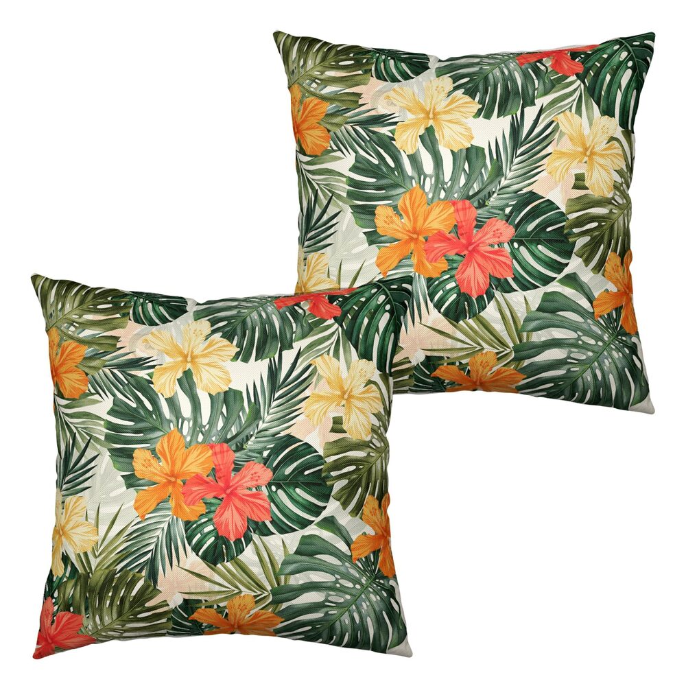 8537 Hawaiian Hibiscus Flower Pillow Covers for Home Decor Living Room